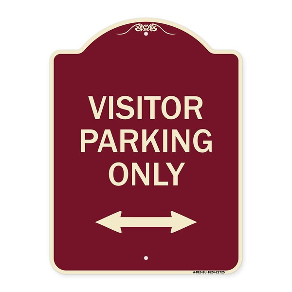 Signmission Visitor Parking Visitor Parking Heavy-Gauge Aluminum Architectural Sign, 24" x 18", BU-1824-22725 A-DES-BU-1824-22725 - main
